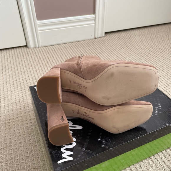 BN Sam Edelman Codie Ankle Bootie - Suede/Praline - Picture 8 of 10